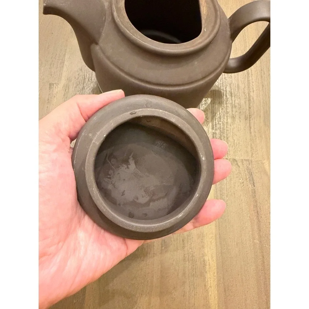 Vintage Hornsea England Matte Brown Teapot Mid Century Modern Stoneware with lid